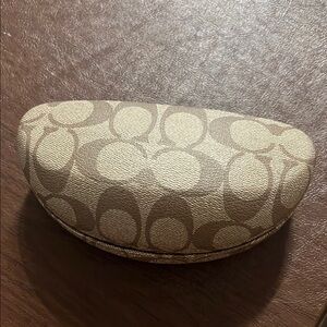 Coach Brown Monogram Accent Sunglasses Case